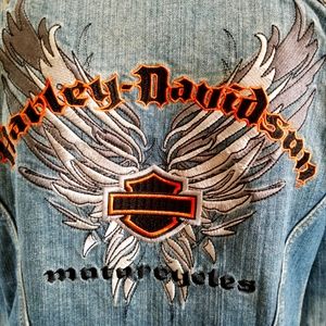 Vintage Harley Davidson Jean Jacket